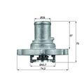 Thermostat, Kühlmittel BEHR MAHLE TI 122 87D