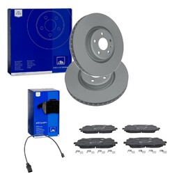ATE BREMSSCHEIBEN 350mm + CERAMIC VORNE passend für AUDI A6 A7 C8 auch AllroadVA 350x34mm | mit Warnkontakt | PR-Nr 1ZA, 1ZY