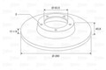 Bremsscheibe hinten voll VALEO für FORD FOCUS II