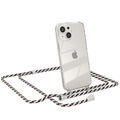 EAZY CASE für Apple iPhone 13 Mini Hülle mit Band Handykette Silikon Cover Taupe
