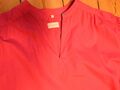 Damen Bluse Milano Italy Größe 40/42 in Pink 1/1 Langarm mit Gummizug/Rüsche V-A