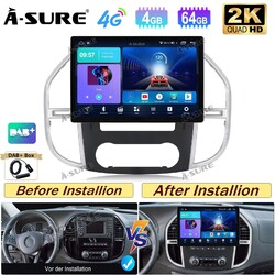 DAB+ 8-Core IPS 2K Android 14 Autoradio Carplay Navi Für Mercedes Benz Vito W447