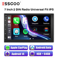 7" Android 14 Auto Apple Carplay Autoradio MP5 Bluetooth 4+64G GPS NAV Wifi 2DIN