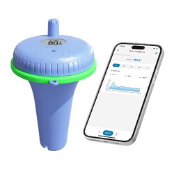 Digital Schwimmendes Bluetooth Poolthermometer Wassertemperatur Spa Pool App C/F