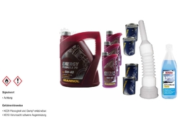 8L MANNOL Motoröl Energy Formula PD 5W-40 inkl. Additiv Auslaufschlauch