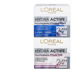 3tlg. Set | Loreal Hydra Active 3 Feuchtigkeitspflege Tag & Nacht + Kosmetikband