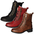 Mustang Damen Stiefelette warmer Schnürboot mit Reißverschluss 1402-601