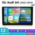 DAB+ Autoradio Für Audi A4 8E S4 B6 B7 RS4 Android 4+64G Carplay NAVI GPS 4G SWC