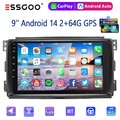 64G Android 14 Auto CarPlay Autoradio GPS RDS WIFI FM Für Smart Fortwo 451 05-10