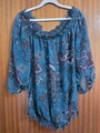 EDC by ESPRIT 💖Oberteil Top Shirt Bluse💖Gr. M (38/40) Blau Transparent 