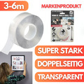 Doppelseitiges Klebeband Transparent Nano Band Tape beidseitig extra stark 3m-6m