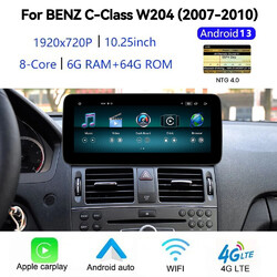 Für Mercedes C Klasse W204 S204 NTG4.0 Android 13 Autoradio CarPlay 4G GPS BT5.0