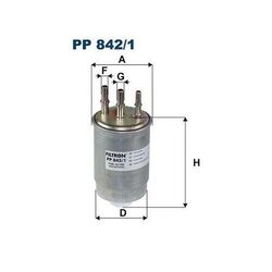 1x Kraftstofffilter FILTRON PP 842/1 passend für SSANGYONG