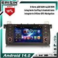 4+64GB Android 14 Autoradio Carplay GPS Navi WiFi für BMW 3er E46 M3 Rover 75 MG