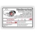 Videoüberwachung Schild Datenschutz DSGVO-BDSG Wunsch-Text videoüberwacht Vi137