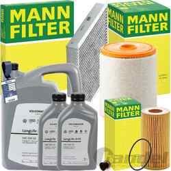 MANN INSPEKTIONSPAKET passend für 3.0 TDI AUDI A6 C7 4G 2014-18+ORIGINAL 0W30 ÖL