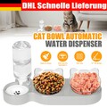 Katzen doppelnapf Katzenfutterstation Erhöhter Napf rutschfest mit Trinkwasser