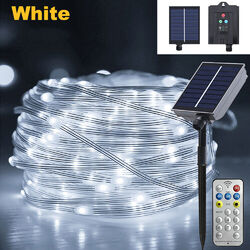 10M/30M LED Solar Lichtschlauch Lichterkette Lichterschlauch Garten Außen Party