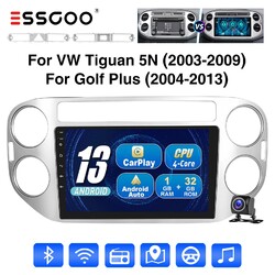9 Zoll 1+32G Android 13 Carplay Autoradio GPS AHD Cam Für VW Tiguan 5N 2007-2016