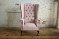 Ohrensessel Chesterfield Sessel Fernseh Couch 1 Sitzer Sofa Textil Stoff Couchen