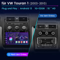 Für VW Touran 1T1 1T2 1T3 2003-2010 Android 14.0 Autoradio GPS NAVI WIFI Carplay