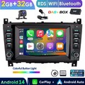 DAB+ Carplay Für Mercedes Benz C Klasse W203 W209 Autoradio Android 14 GPS RDS
