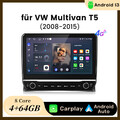 Für VW Multivan T5 08-2015 Android 13 Autoradio GPS Nav WIFI DAB+ 4+64GB Carplay