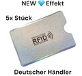 5x RFID Schutzhülle Blocker NFC Datenschutz EC Karte Kreditkarten Diamant