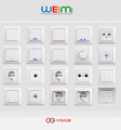 Schuko Steckdose Schalter Taster Rahmen Jalousie Dimmer Visage Unterputz Weiß 