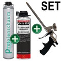 Pistolenschaum Montageschaum SET 750ml Pistole Reiniger Schaum