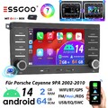 DAB+ 64G Android 14 Autoradio CarPlay GPS Navi Für Porsche Cayenne 9PA 2002-2010