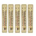 5xThermometer 20cm Holz Zimmerthermometer Außenthermometer Holzthermometer  Z9D0
