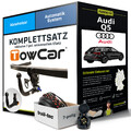 Anhängerkupplung abnehmbar für AUDI Q5 +E-Satz (AHK+ES) Set KIT NEU