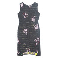 Erdem Meerjungfrauenkleid schwarz Blumenmuster ärmellos Midi Damen UK 12