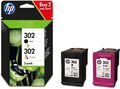 HP 302 Druckerpatronen Multipack schwarz dreifarbig)