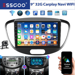 32G Carplay Android 14 Autoradio GPS Navi WIFI RDS Kam Für Hyundai i10 2007-2013
