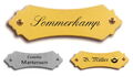Messing od-Alu-Namensschild-100 x 32 mm-Türschild-Schild-Klingelschild-Gravur
