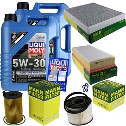 INSPEKTIONSKIT FILTER LIQUI MOLY ÖL 10L 5W-30 für Audi Q7 4L 3.0 TDI