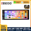 6.86" Android 14 2+64G Carplay Autoradio 1 DIN GPS NAVI Wifi Bluetooth RDS USB-C