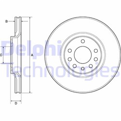 2X DELPHI BREMSSCHEIBEN VORNE 308mm BELÜFTET PASSEND FÜR OPEL ADAM ASTRA CORSA