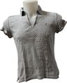 Tommy Hilfiger T-Shirt Gr. L Kurzarm Grau Sweatshirt Damen Poloshirt Shirt Edel