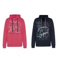Soccx Damen Pullover Hoodie Sweatshirt mit Kapuze Pink Blau S M L XXL
