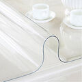 Tischfolie 1mm Transparent Klar Tischdecke Tischschutz Tischmatte Abwaschbar PVC