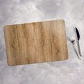 Platzset Tischmatte Platzdeckchen Platzmatte Abwaschbar Helles Holz