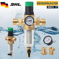 Wasserfilter Rückspülfilter Feinfilter mit Manometer Druckminderer Vorfilter DHL