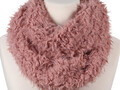 Blogger Trend Kuscheliger Loop Schal Winterschal fransig warm weich Altrosa