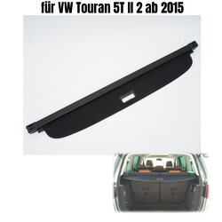 Für VW Touran 5T II 2 ab 2015 Kofferraum Laderaumabdeckung Neu Schwarz Segeltuch