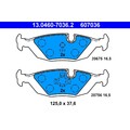 1x ORIGINAL® Ate 13.0460-7036.2 Bremsbelagsatz, Scheibenbremse Hinten, exkl.