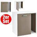 Nachtkommode 2er Set Beistelltisch Nako Nachttisch Nachtkonsole Nachtschrank 
