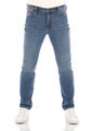 Lee Herren Jeans Jeanshose Rider Slim Fit Hose Baumwolle Blau Dark Mid Used